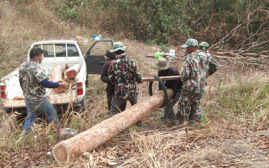 วันที่ 22 กุมภาพันธ์ 2565 วนอุทยานน้ำตกผาหลวง ตรวจยึดแปลงบุกรุก