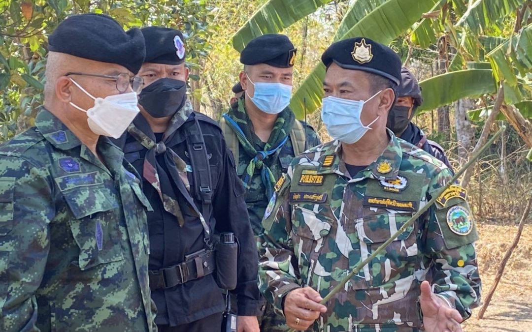 วันที่ 4 มีนาคม 2565 ขสป.พนมดงรัก ตรวจเยี่ยมและรับฟังปัญหาตามแนวชายแดนไทย-กัมพูชา