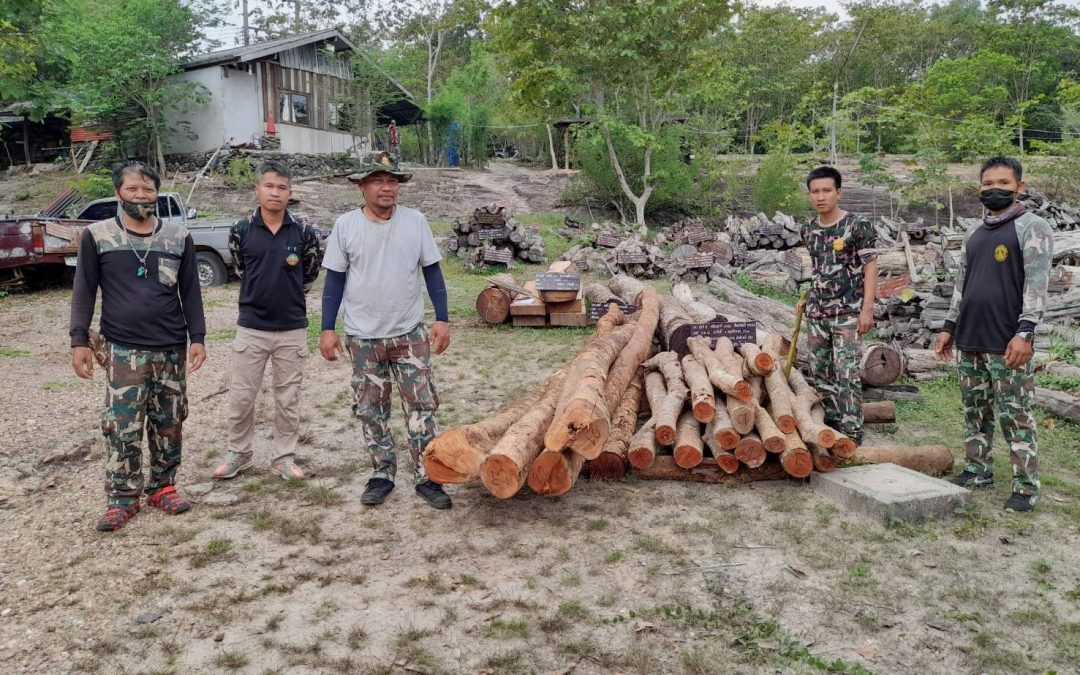 วันที่ 26 เมษายน 2565 อุทยานแห่งชาติผาแต้ม ตรวจสอบพื้นที่บุกรุกหลังปี 57