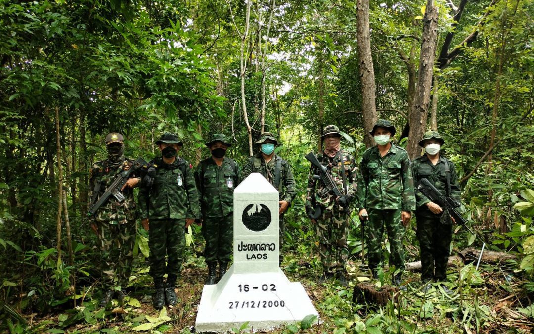 เขตรักษาพันธ์ุสัตว์ป่าบุณฑริก-ยอดมน ลาดตระเวณแนวชายแดน ตรวจสอบสภาพ และซ่อมแซม หลัดเขตแดนทางบก ไทย-ลาว