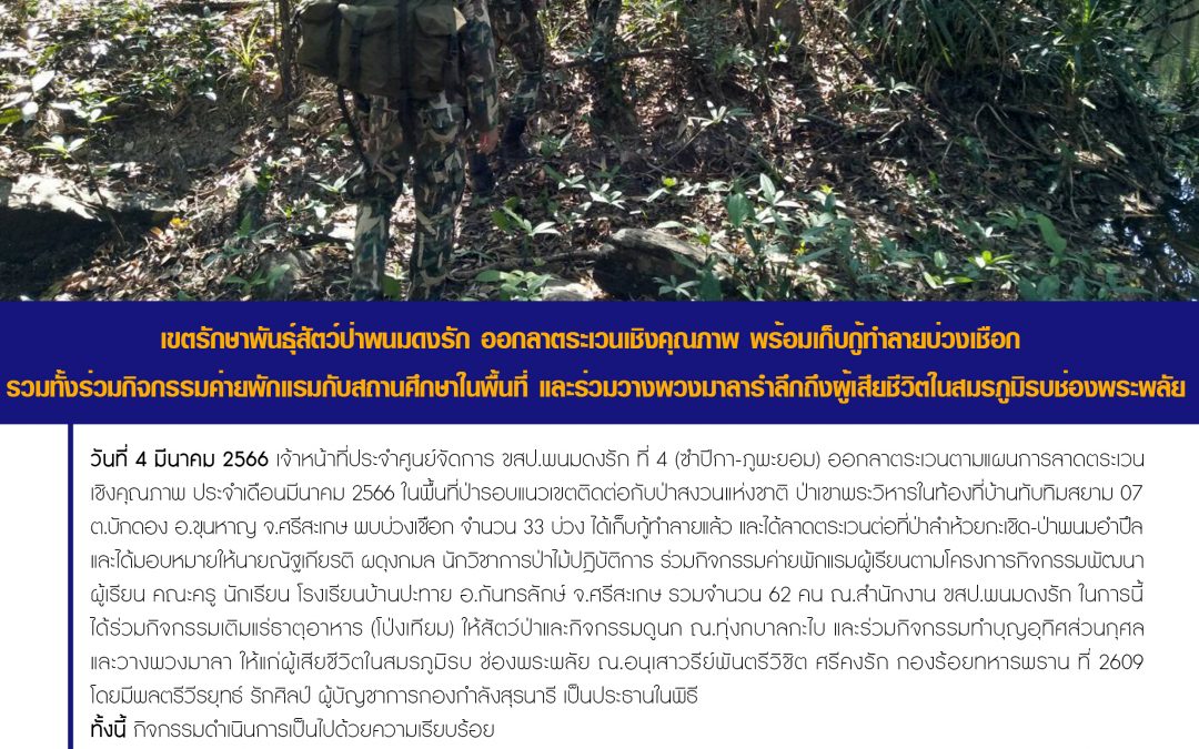 รายงานสถานการณ์ข่าวเด่นประจำวันที่ 4 มีนาคม 2566
