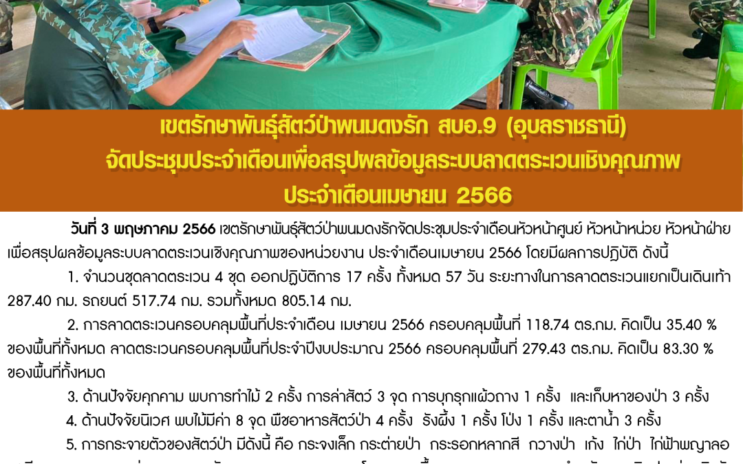 รายงานสถานการณ์ข่าวเด่นประจำวันที่ 3 พฤษภาคม 2566