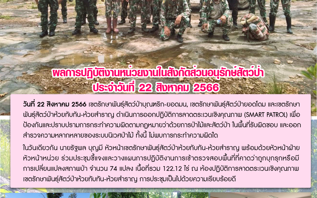 รายงานสถานการณ์ข่าวเด่นประจำวันที่ 22 สิงหาคม 2566