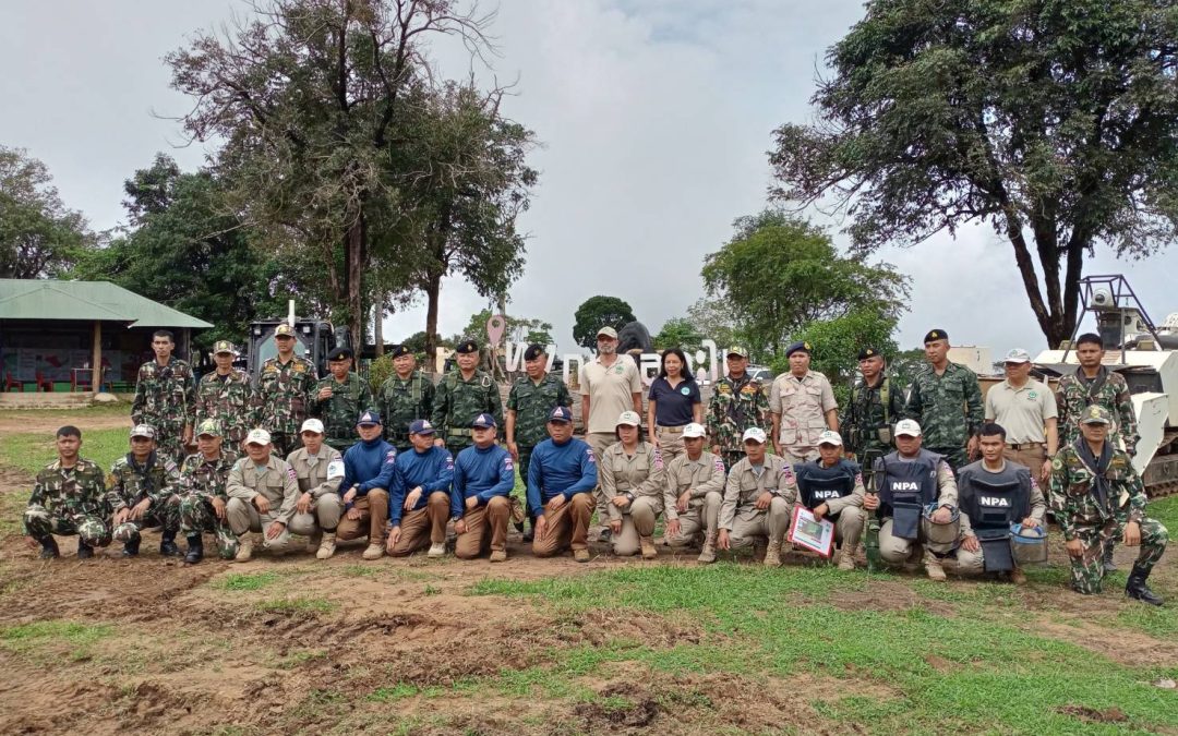 เขตรักษาพันธุ์สัตว์ป่าพนมดงรัก ตรวจติดตามและรับทราบผลการปฎิบัติการเก็บกู้ทุ่นระเบิด