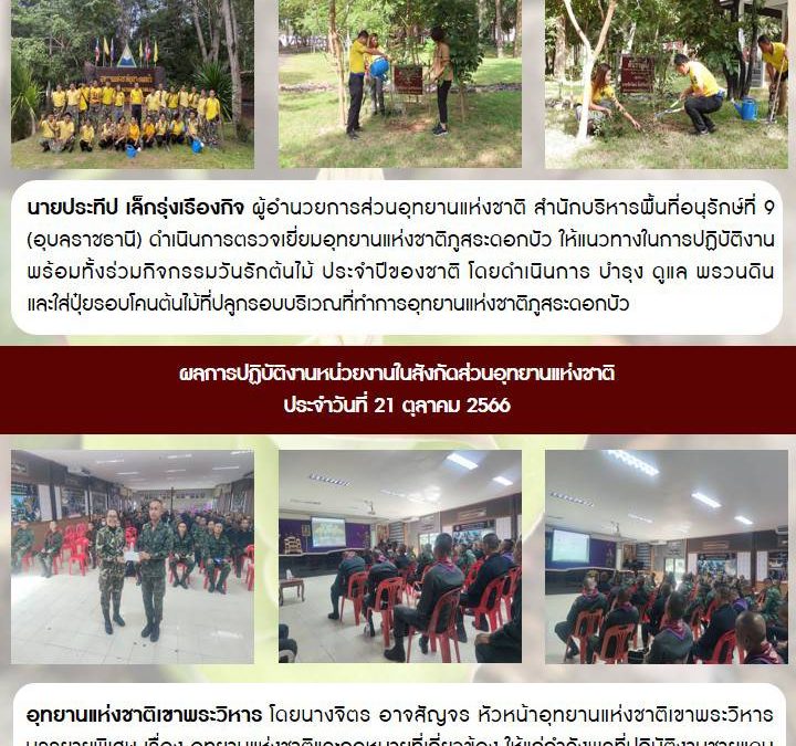 รายงานสถานการณ์ข่าวเด่นประจำวันที่ 21 ตุลาคม 2566