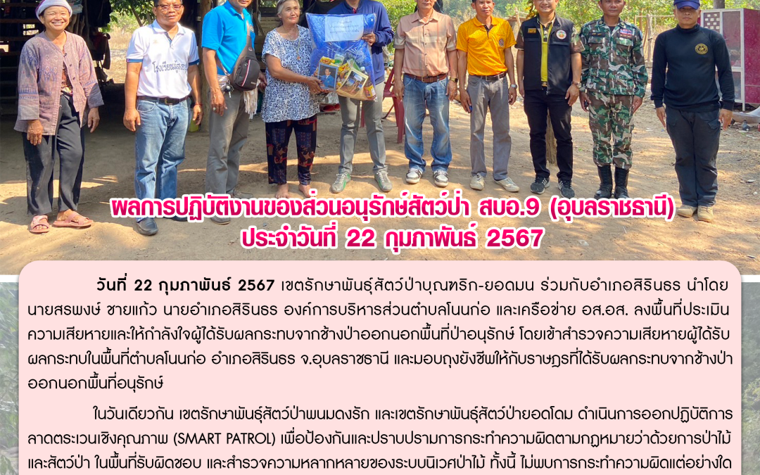 รายงานสถานการณ์ข่าวเด่นประจำวันที่ 22 กุมภาพันธ์ 2567