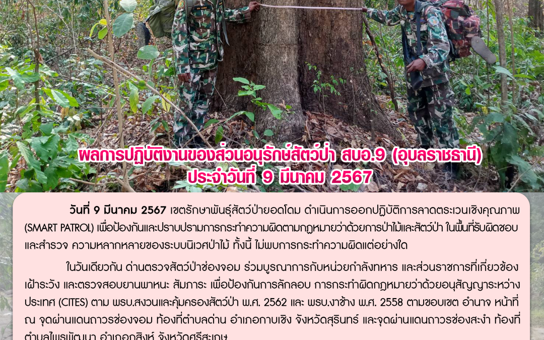 รายงานสถานการณ์ข่าวเด่นประจำวันที่ 9 มีนาคม 2567