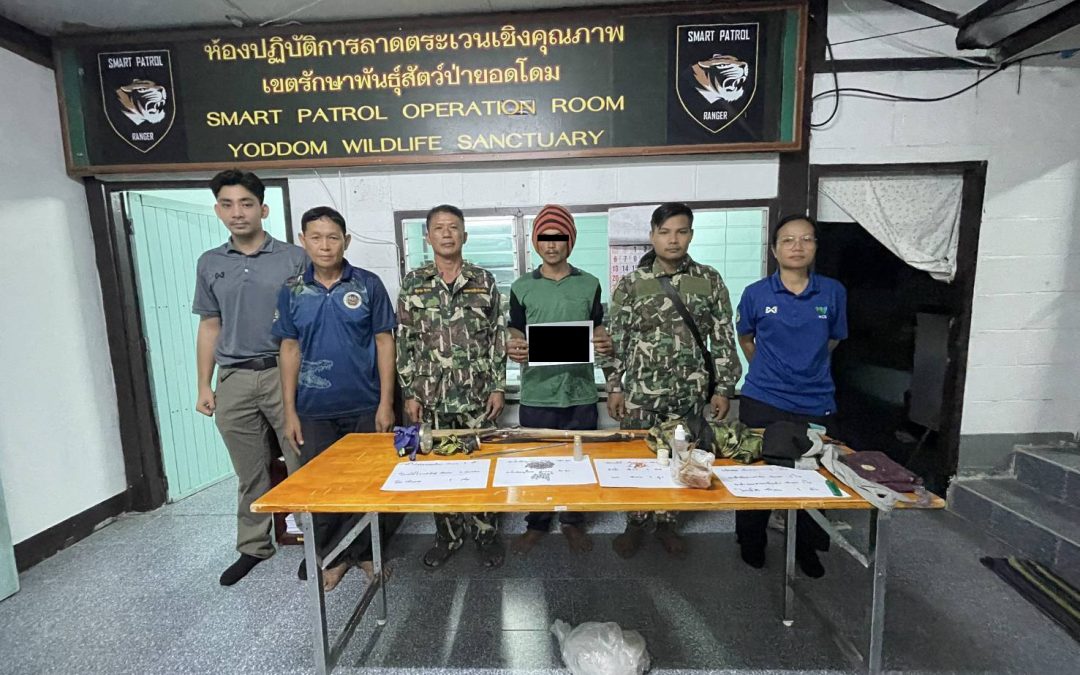 เจ้าหน้าที่เขตรักษาพันธุ์สัตว์ป่ายอดโดม บุกจับพรานล่าสัตว์กลางป่าภูมดมอญ ผู้ต้องหารับสารภาพทันที!